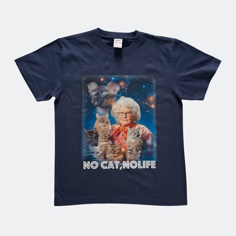 83 original  ／ NO CAT,NO LIFE グランマ Tシャツ｜インディゴ