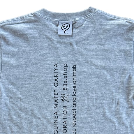 我喜屋位瑳務 × 83 ／ PEROPEROカタマリ Tシャツ ｜グレー