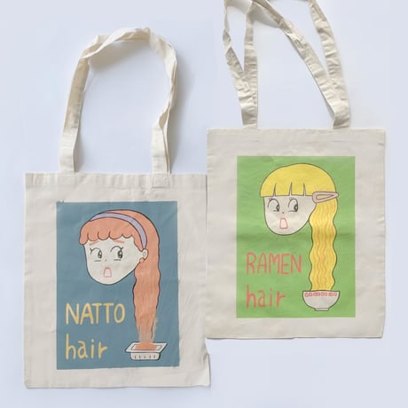 りかちゃん ／ トートバッグ ラーメンヘア 納豆ヘアー｜2-Type