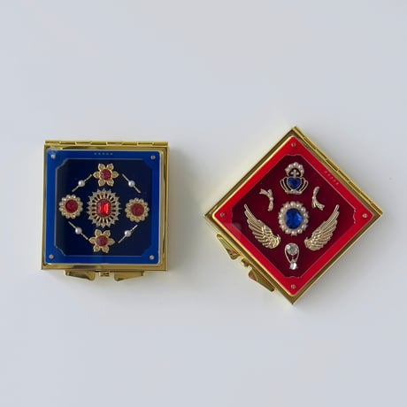 TEMMYE ポケットミラー ポケットミラー 名入れ 【 シュリンクレザー