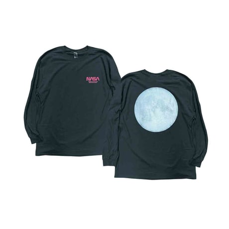 NASA MOON LONG T-shirt BLACK（Glow)