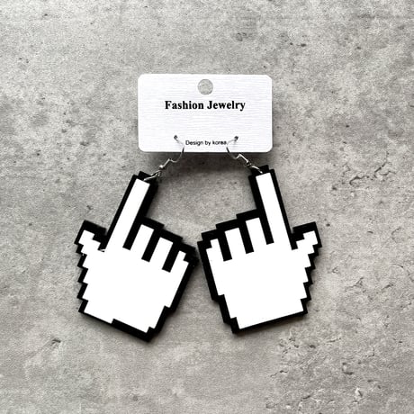 8Bit ハンドカーソル ピアス Hand Cursor
