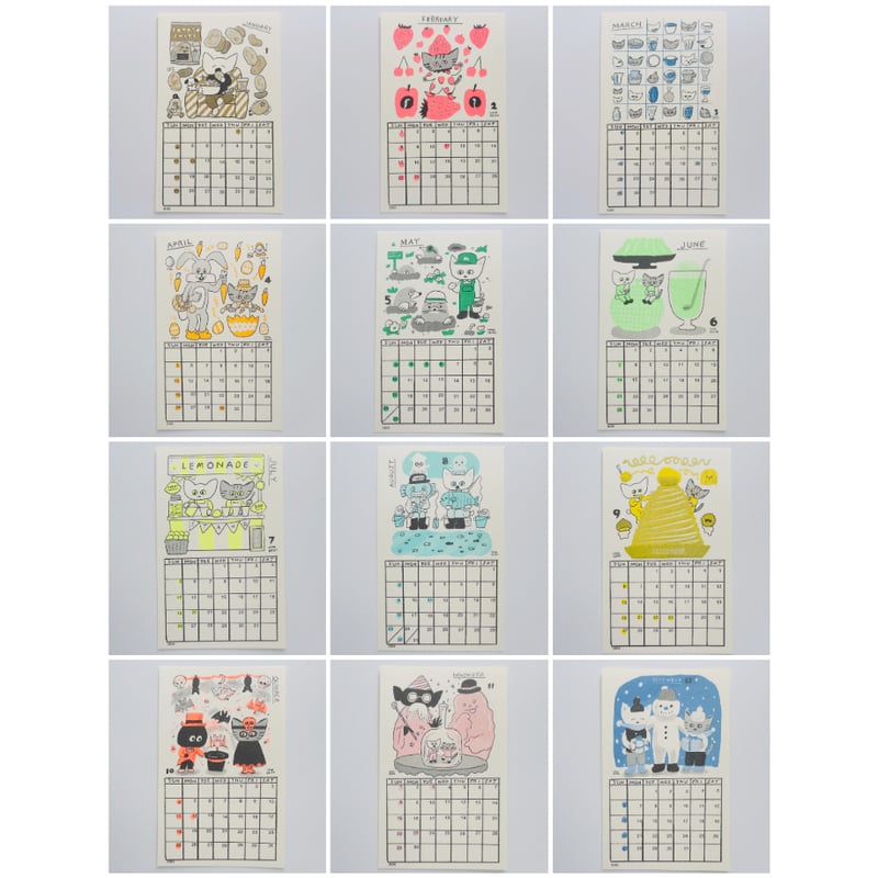 多田玲子 ／ おちゃめでのんきなカレンダー 2026 | はちみせ （83）