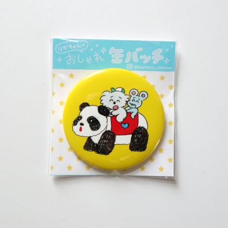 りかちゃん ／ 缶バッジ パンダカー