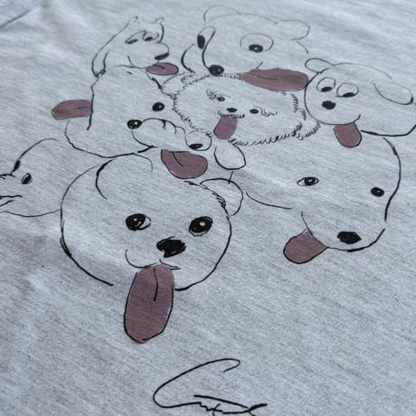 我喜屋位瑳務 × 83 ／ PEROPEROカタマリ Tシャツ ｜グレー