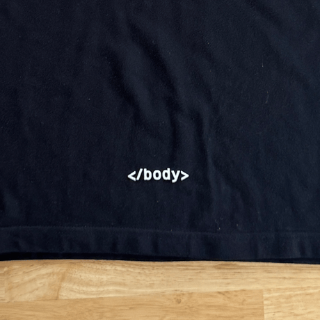 83 original  ／ HyperText Markup Language T-shirt ｜Black