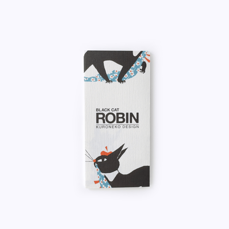 黒ねこ意匠 ／ 一筆箋　BLACK CAT ROBIN