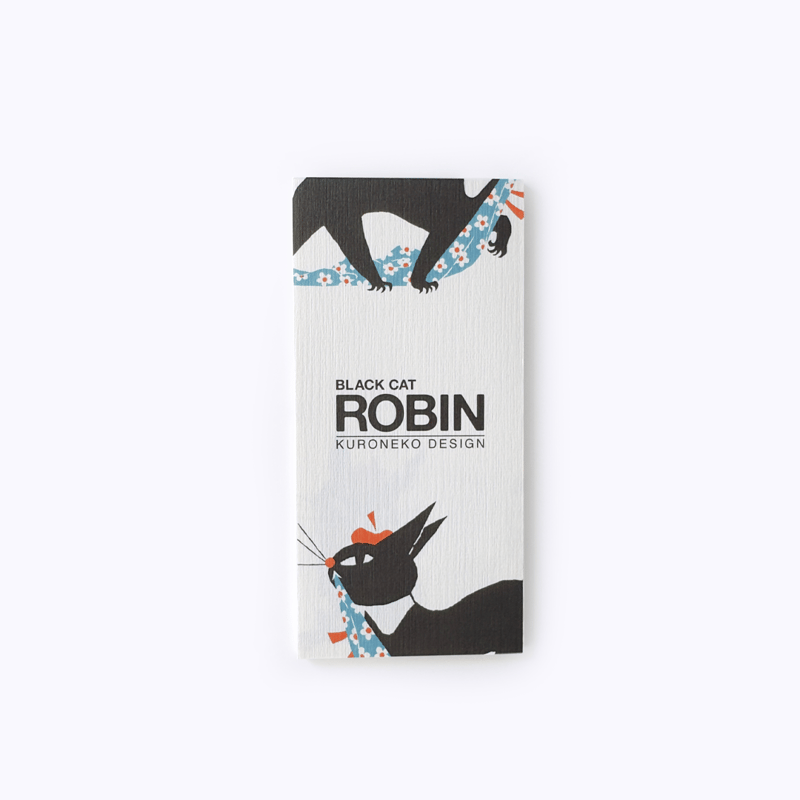 黒ねこ意匠 ／ 一筆箋 BLACK CAT ROBIN | はちみせ （83）