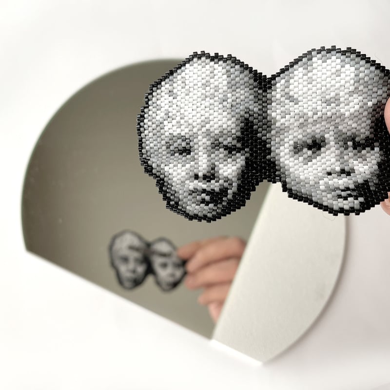 のそ子 ／ Twins Brooch ｜老 [ 双子 ブローチ ] | はちみせ （83）