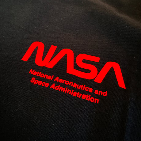 NASA MOON LONG T-shirt BLACK（Glow)