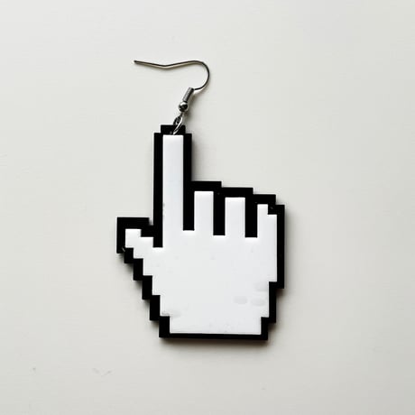 8Bit ハンドカーソル ピアス Hand Cursor