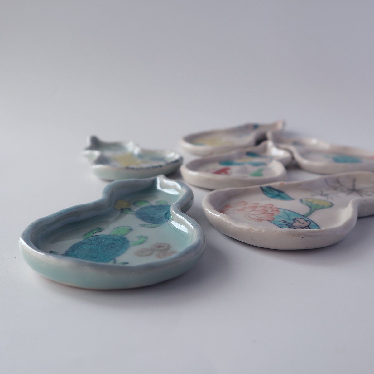 ひょうたんの焼物 esou ceramics ／ ひょうたん豆皿 6-Type | はちみせ （83）