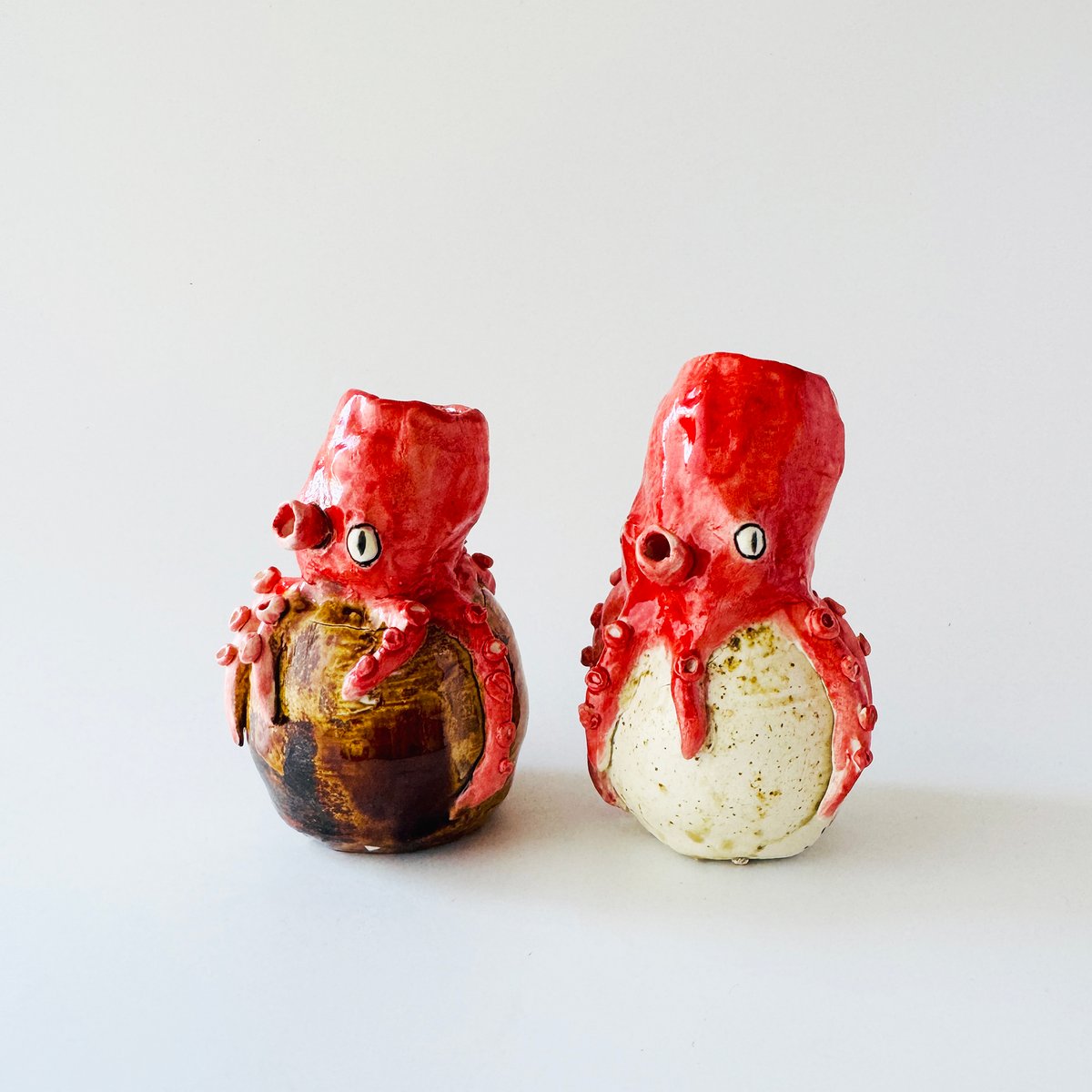 タコ柄　壺 田川亞希 ／ 蛸壺（フラワーベース） | はちみせ （83）