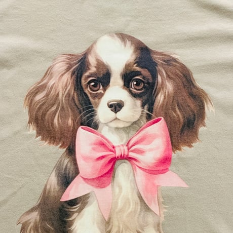 83 original  ／ リボンが大きすぎる犬TEE