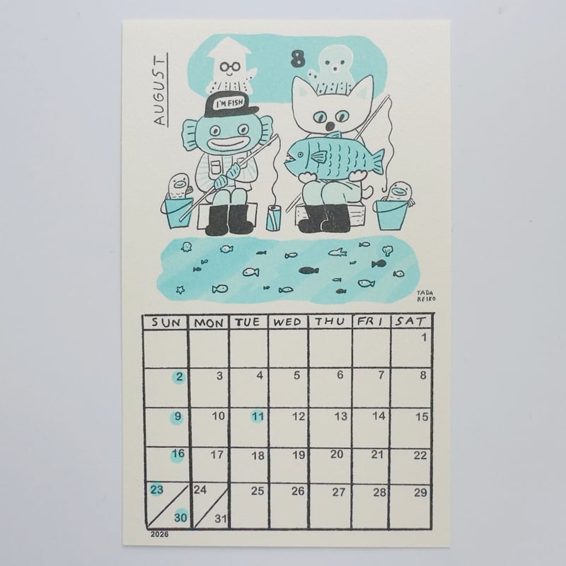 多田玲子 ／ おちゃめでのんきなカレンダー 2026 | はちみせ （83）