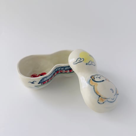 死後くん × esou ceramics ／ 蓋物　屋形船：08
