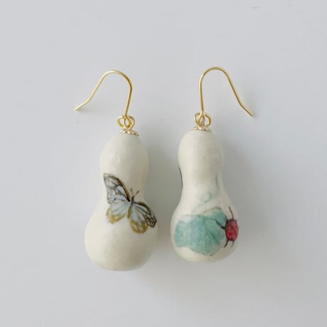 esou ceramics ／ 瓢箪ピアス　3-Type