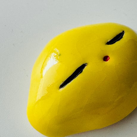 東海林たぬき ／ 陶器マグネット：レモン