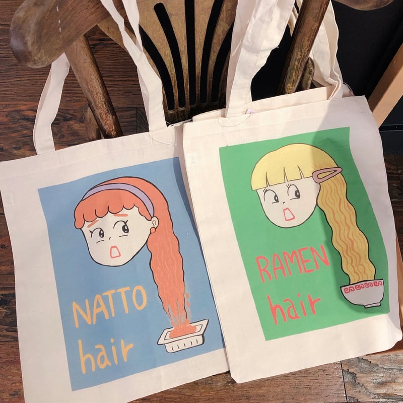 りかちゃん ／ トートバッグ ラーメンヘア 納豆ヘアー｜2-Type | はち
