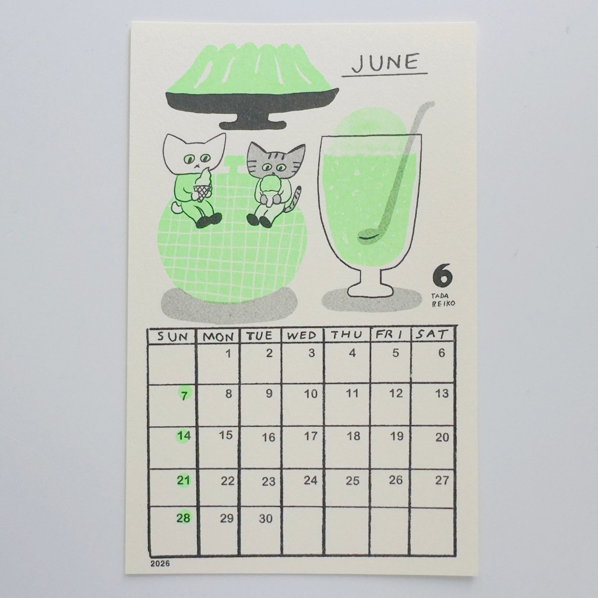 多田玲子 ／ おちゃめでのんきなカレンダー 2026 | はちみせ （83）