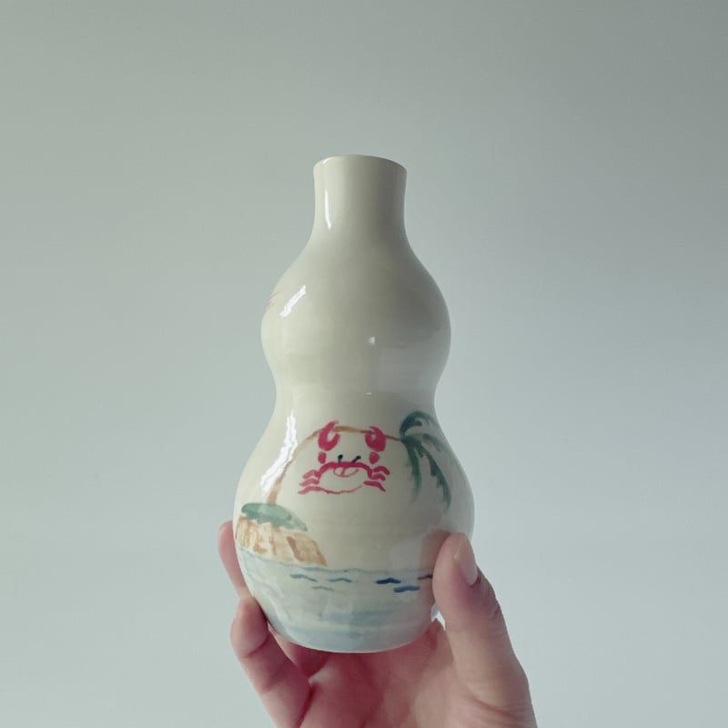 死後くん × esou ceramics ／ 一輪挿し 老人魚に火球：02 | はち