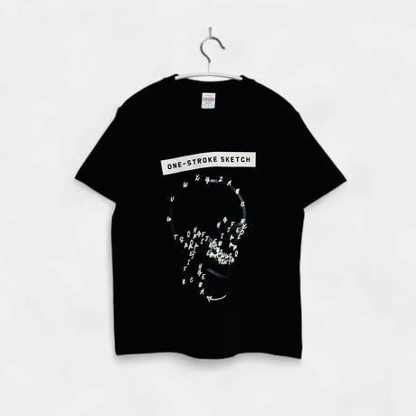 83 original ／ Skull 蓄光 Tシャツ｜One-Stroke Sketch：Black