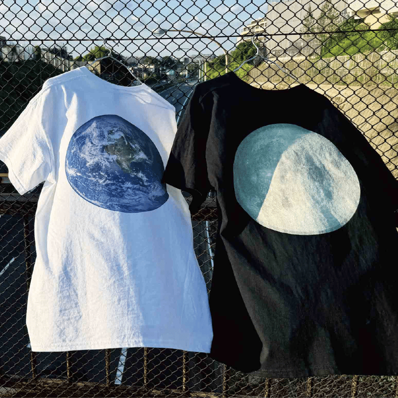 NASA MOON T-shirt White（Glow) | はちみせ （83）