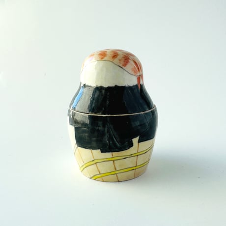 esou ceramics ／ 寿司君マトリョーシカ型小物入れ
