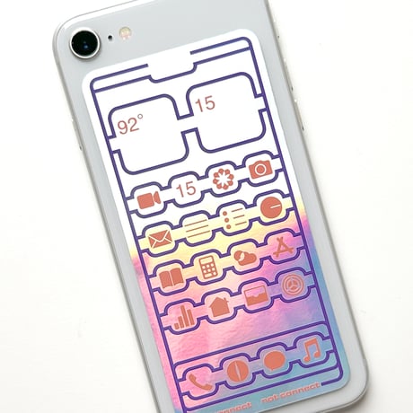 よシまるシン ／ スマホあみだステッカー