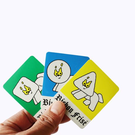 前田 麦 ／EOF Sticker  "BICHON FRISE"