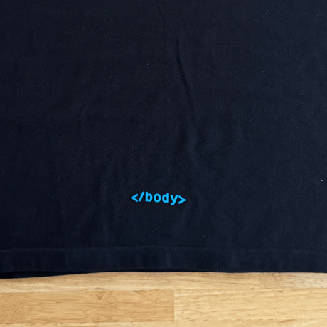 83 original  ／ HyperText Markup Language T-shirt ｜Black