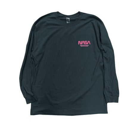 NASA MOON LONG T-shirt BLACK（Glow)