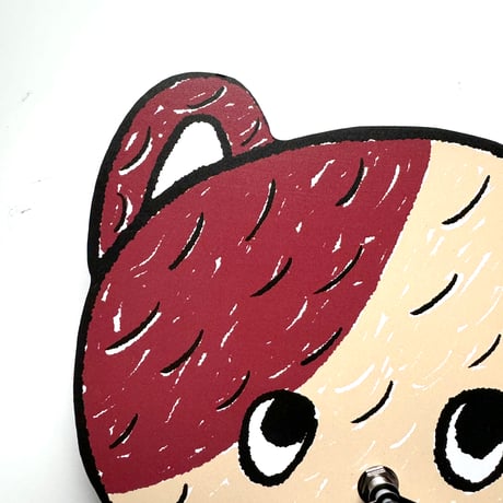 山鳩舎 ／ Diecut clock CAT mochi