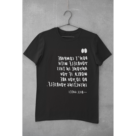 83 original ／Quotes by Bill Gates 鏡文字TEE