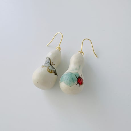 esou ceramics ／ 瓢箪ピアス　3-Type