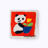北村人 CHENILLE HANDKERCHIEF パンダ