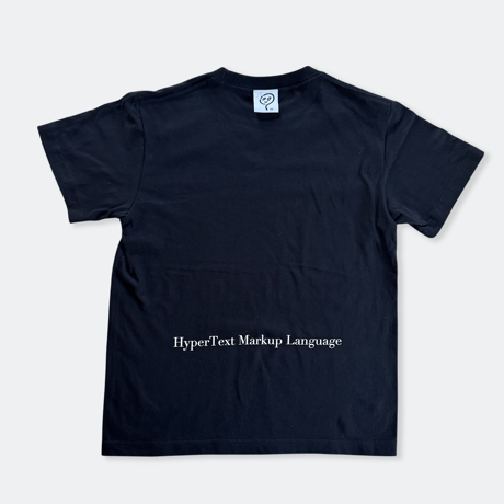 83 original  ／ HyperText Markup Language T-shirt ｜Black