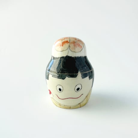 esou ceramics ／ 寿司君マトリョーシカ型小物入れ