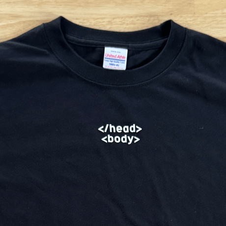 83 original  ／ HyperText Markup Language T-shirt ｜Black