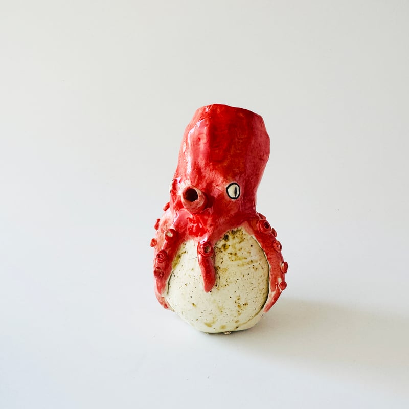 蛸壺 タコ壺 置物 田川亞希 ／ 蛸壺（フラワーベース） | はちみせ （83）