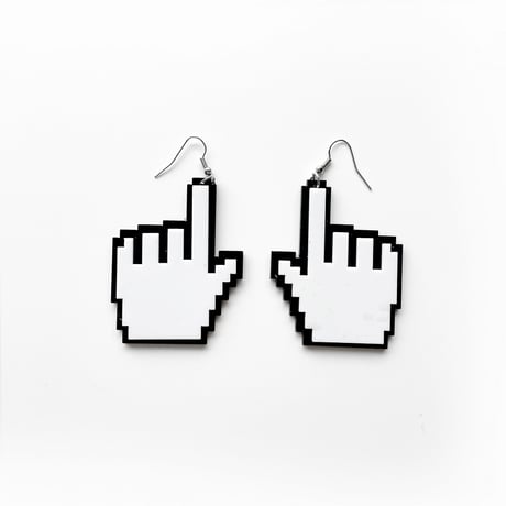 8Bit ハンドカーソル ピアス Hand Cursor
