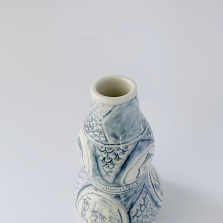 伊野孝行 × esou ceramics ／ 一輪挿し　一休｜染付