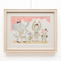 夏雲 原画「クラウンカルテット」と絵本「きゃくせき」