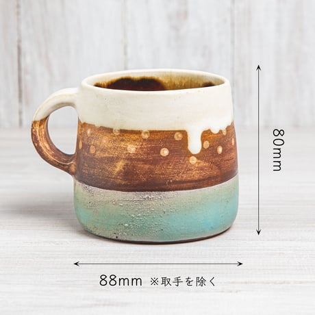 エヴァーソン朋子 陶作品「マグカップ パターン柄」