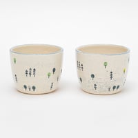 谷村仁美 陶作品「カップ・森」