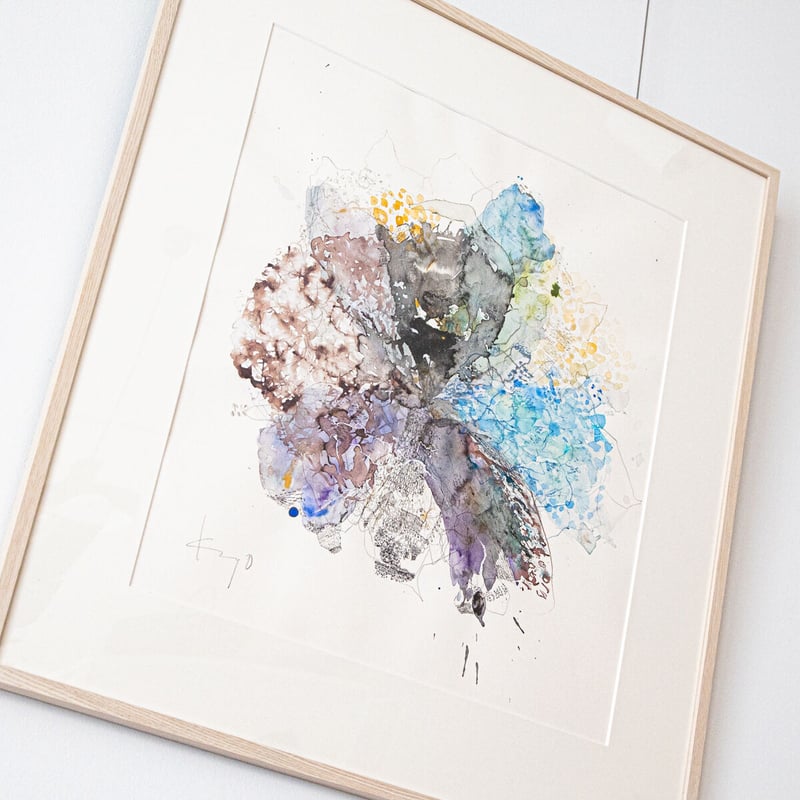 野村佳代　原画　作品　絵画　美術　水彩画　抽象画 野村佳代 原画 作品 絵画 美術 水彩画 抽象画 - メルカリ