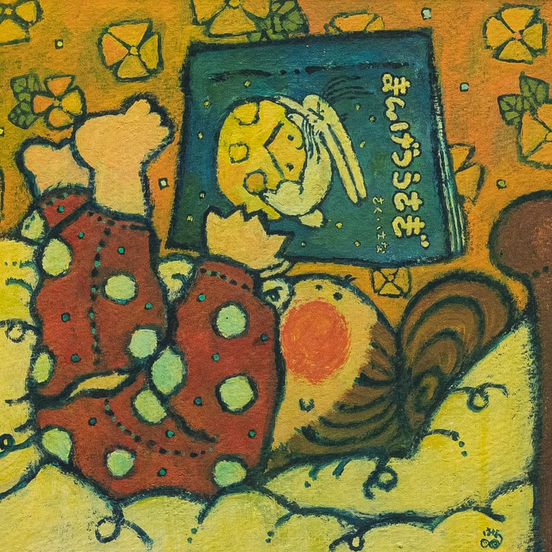 華 原画「まんげつうさぎ」 | gallery So-Ra online shop