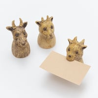 谷村仁美 陶作品「メモスタンド ・やぎ」