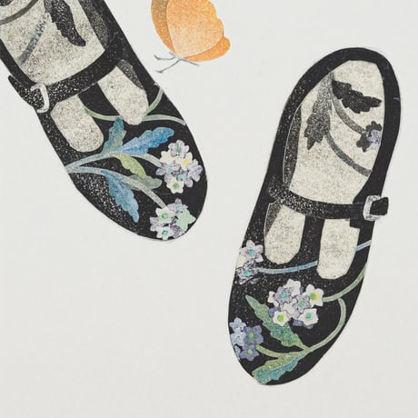 baggy ミニ原画「Floral Shoes mini」