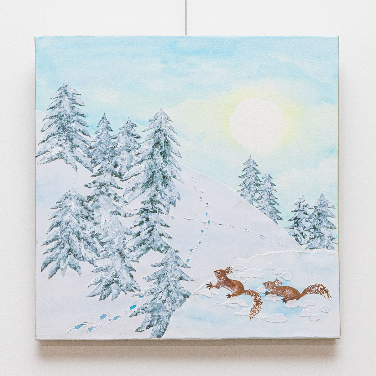 原画 『雪降る音に耳を澄ます。』